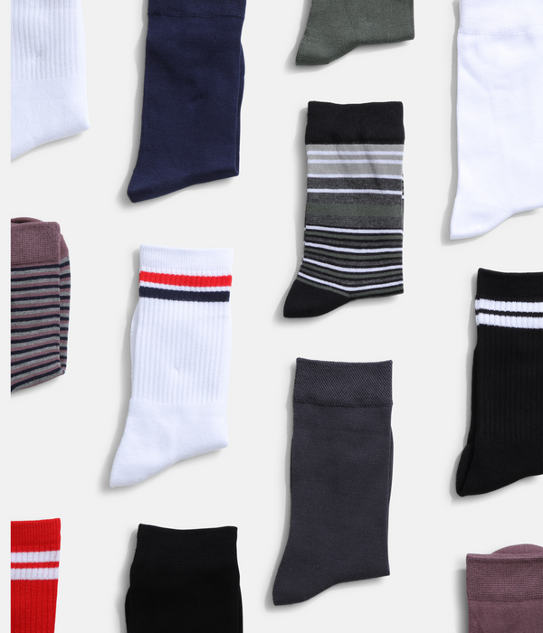 5 par svarta bambustrumpor med rullad kant (Low cut)