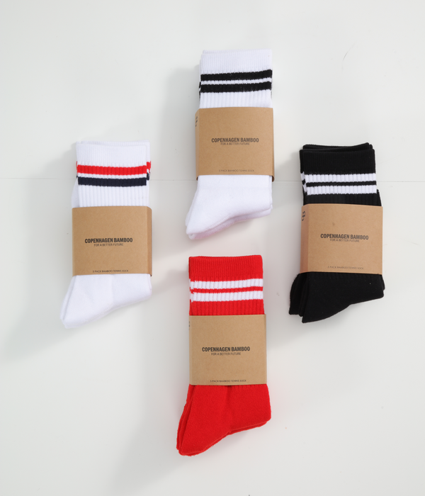 3-pack ljusblå bambu tennisstrumpor