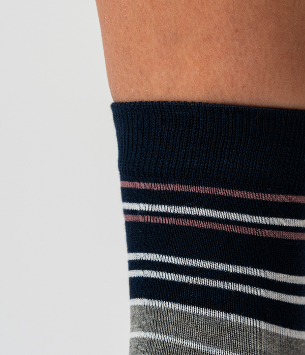 5 par bambus strømper i mauve og stribe mix (low cut) Copenhagen Bamboo