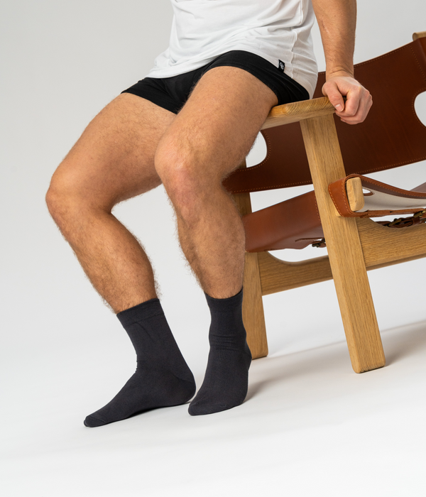 10 par bambusockor lågt skurna vita/mörkgrå