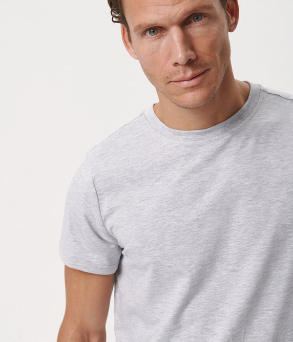 3-pack bambu t-shirt mörkgrå melerad/ljusgrå/vit