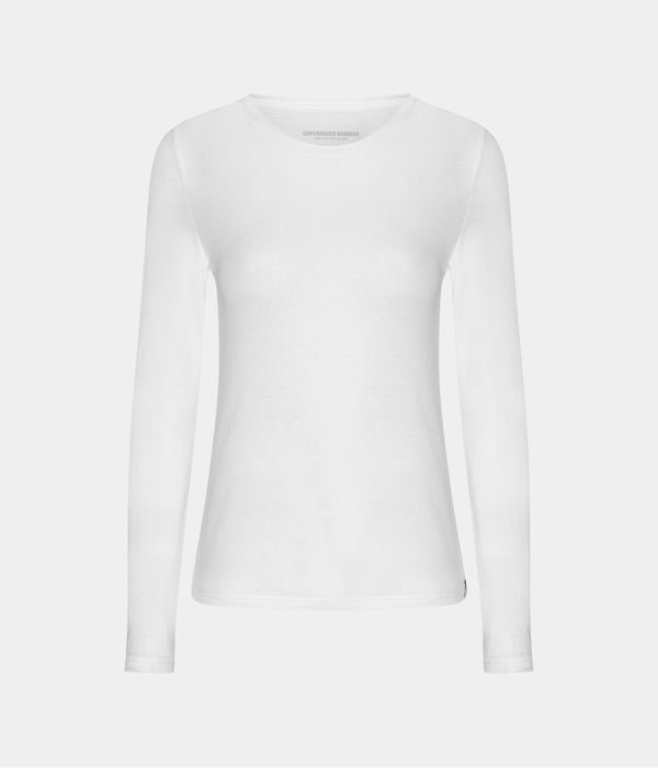 3-pack långärmad t-shirt i bambu vit/vit/svart